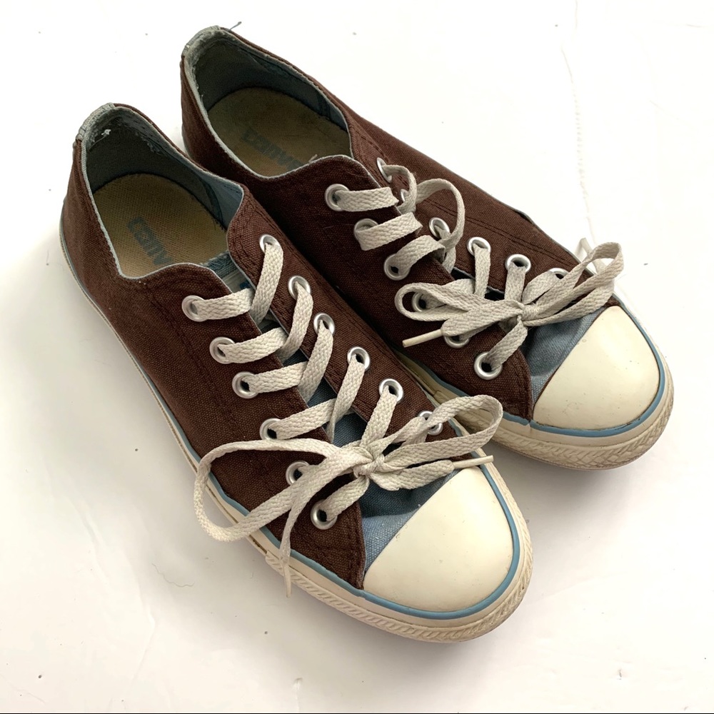 All Star Converse Chuck Taylors Brown & Blue W7.5